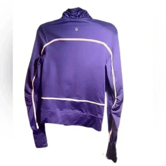 Lululemon scuba zipper lightweight purple blue lng sleeve athletic yoga jacket 4 - Picture 2 of 2